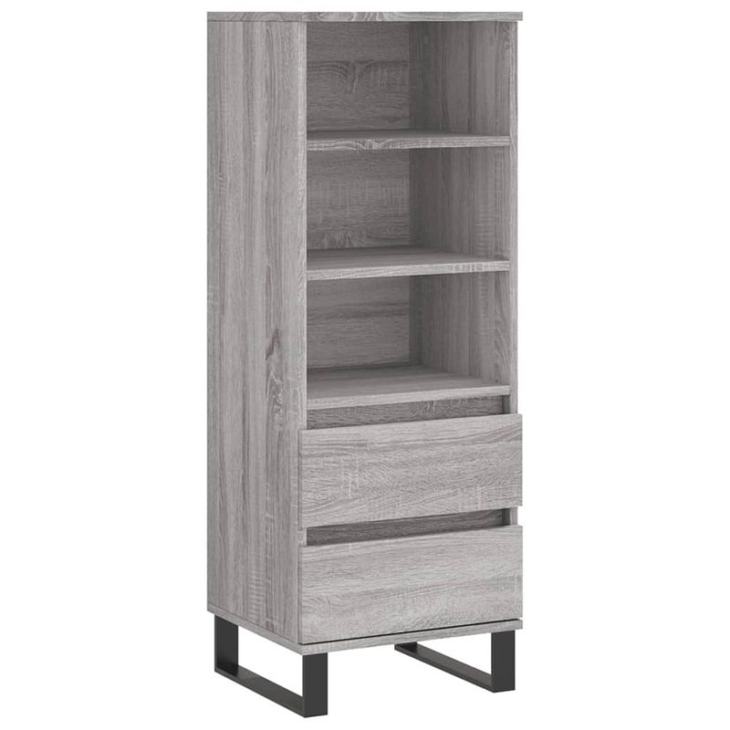 Foto van Vidaxl hoge kast 40x36x110 cm bewerkt hout grijs sonoma