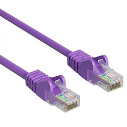 Foto van Cat 5e - u/utp - netwerkkabel - patchkabel - internetkabel - 1 gbps - 15 meter - paars - allteq