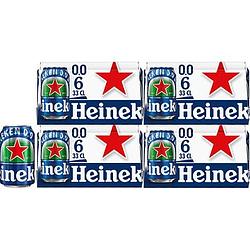 Foto van Heineken premium pilsener 0.0 bier blik 4 x 6 x 330ml bij jumbo