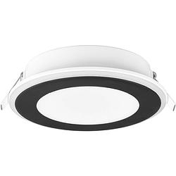 Foto van Led spot - inbouwspot - trion auran - 10w - warm wit 3000k - rond - mat zwart - kunststof