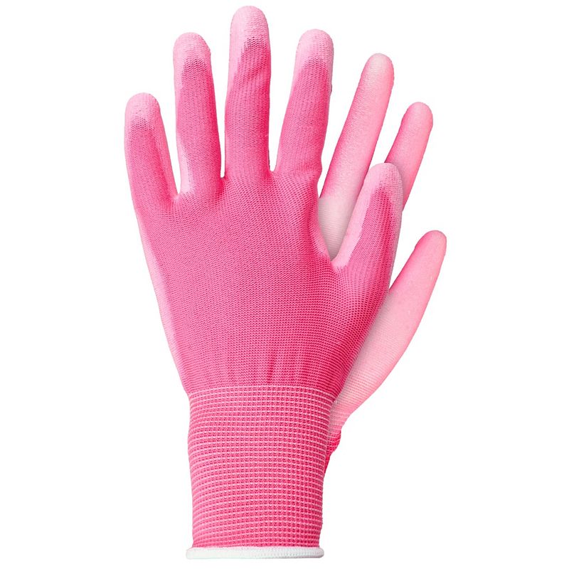 Foto van Talen tools - werkhandschoenen - polyester - roze - maat s