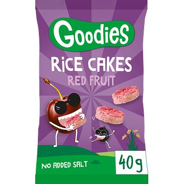 Foto van Goodies luchtige rijstwafeltjes rood fruit 40g aanbieding bij jumbo | 2 + 1 gratis