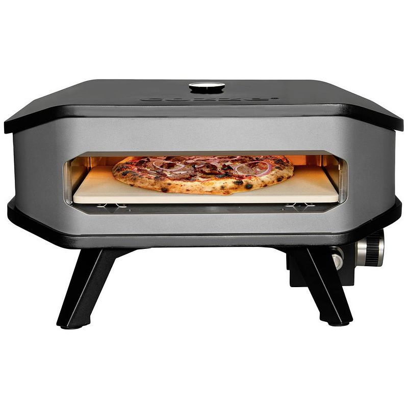 Foto van Cozze 90349 pizzaoven met thermometer en pizzasteen zwart/grijs