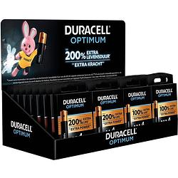 Foto van Duracell optimum batterijen, aa/aaa 4ct, display van 40 stuks