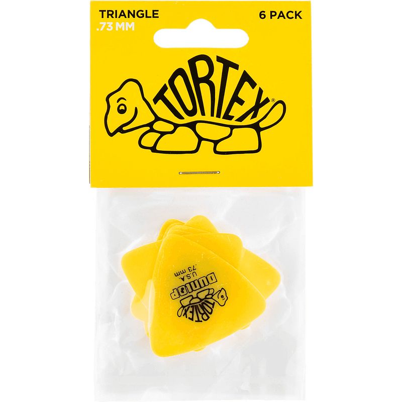 Foto van Dunlop 431p073 tortex triangle pick 0.73 mm plectrumset (6 stuks)