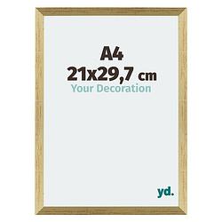 Foto van Fotolijst 21x29,7cm a4 goud glanzend mdf mura