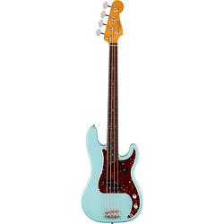 Foto van Fender american vintage ii 1960 precision bass rw daphne blue elektrische basgitaar met koffer