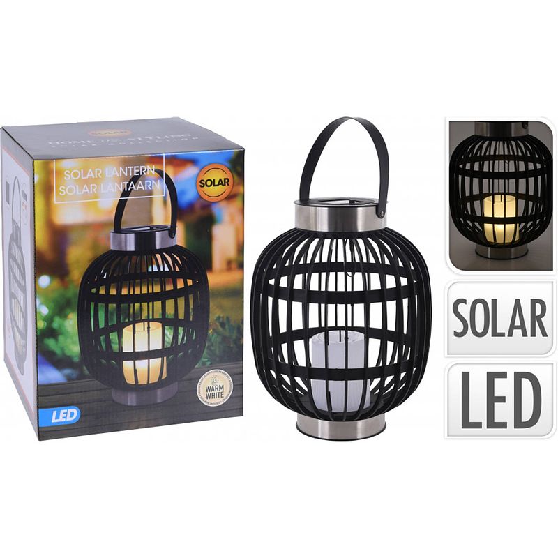 Foto van Home & styling - solar buitenlamp lantaarn - led windlicht kaars