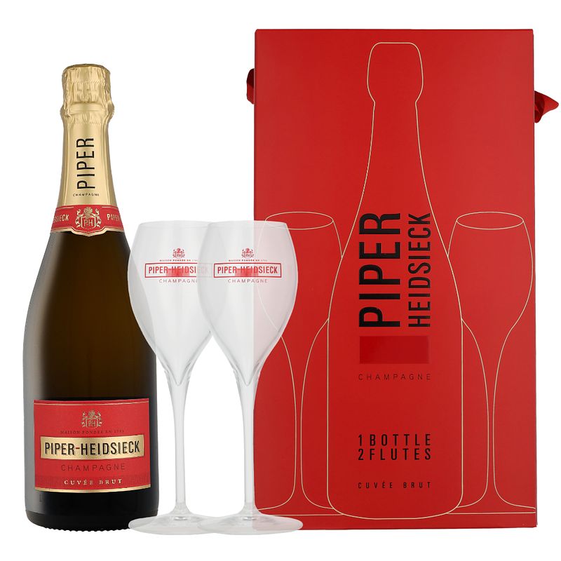 Foto van Piper heidsieck cuvee brut + 2 glazen 75cl wine