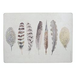 Foto van Creative tops placemats feathers 40 x 29 cm kurk crème 4 stuks