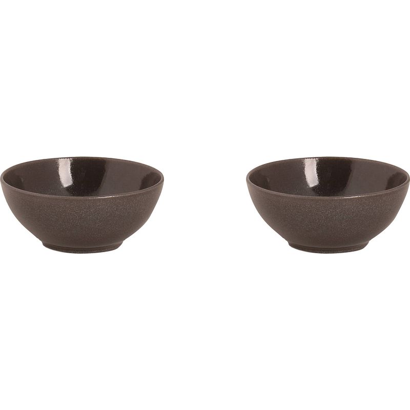 Foto van Mammoet schaal spirit 15 cm 51 cl grijs stoneware 2 stuk(s)