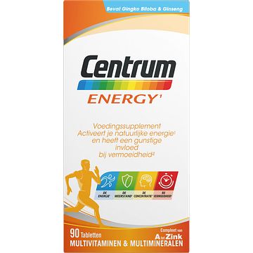 Foto van Centrum energy multivitaminen & multimineralen tabletten, 90 stuks bij jumbo