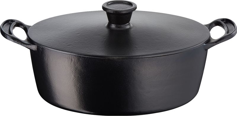 Foto van Tefal cast iron by jamie oliver ovale braadpan 30 x 22 cm