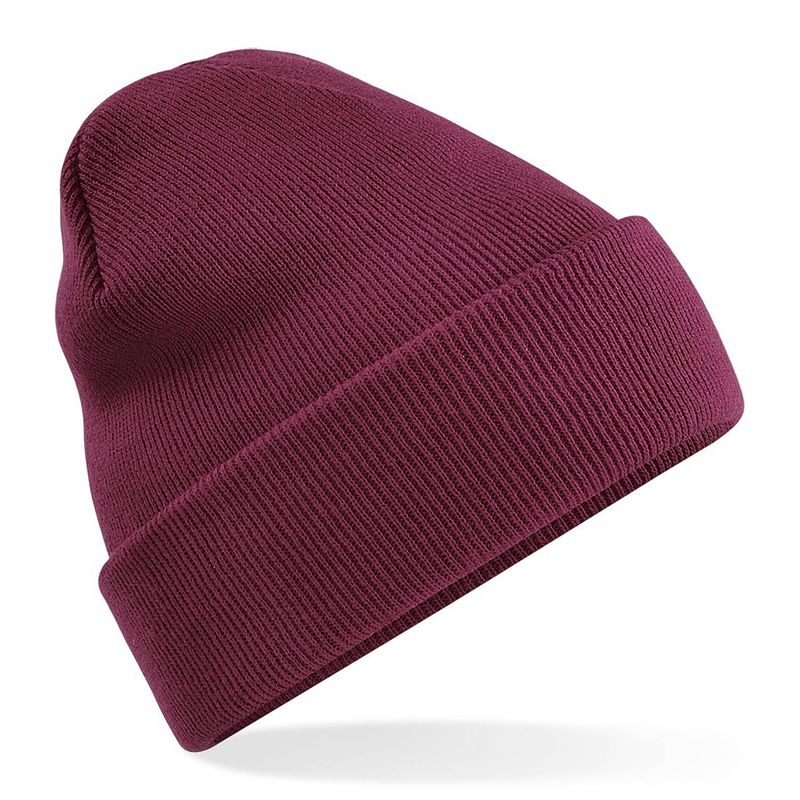 Foto van Beechfield original cuffed beanie burgundy