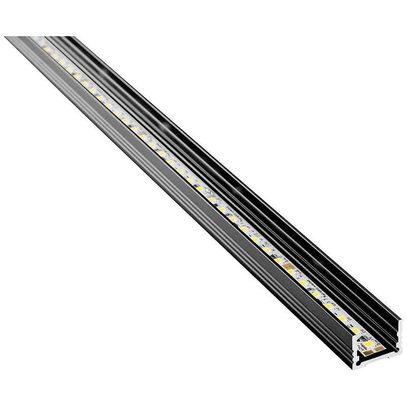 Foto van Barthelme 62399201_9005 bardolino led-profiel aluminium (l x b x h) 1000 x 18.4 x 13 mm 1 m