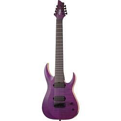 Foto van Schecter john browne tao-8 elektrische gitaar satin trans purple
