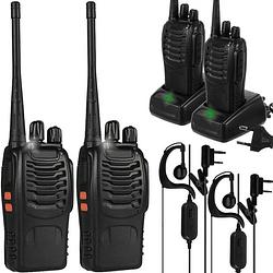 Foto van Set van 2 walkie talkies met een bereik van 5 km zwart