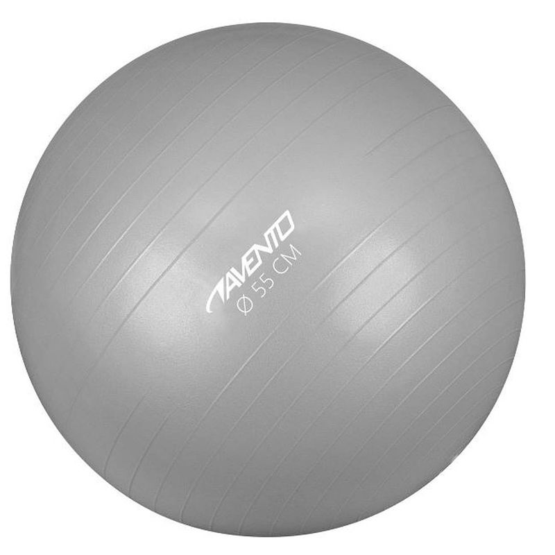 Foto van Avento fitnessbal 55 cm rubber zilver