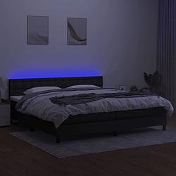 Foto van The living store boxspring bed - led-verlichting - pocketvering matras - huidvriendelijk topmatras