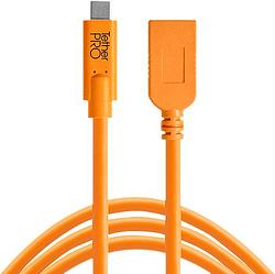 Foto van Tether tools tetherpro usb c naar usb female verlengkabel oranje