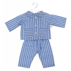 Foto van Mini mommy pyjamaset gestreept 42-46 cm blauw/wit 2-delig