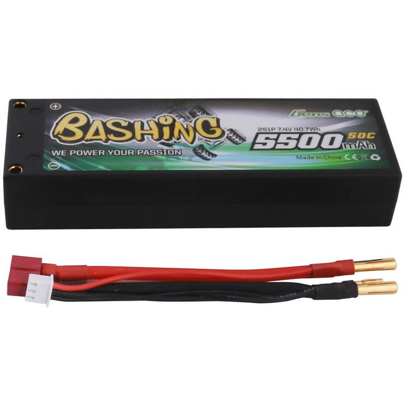 Foto van Gens ace lipo accupack 7.4 v 5500 mah aantal cellen: 2 50 c box hardcase 4 mm, t-stekkersysteem