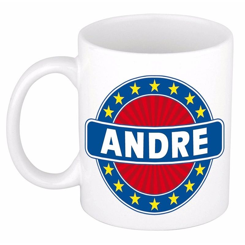 Foto van Andre naam koffie mok / beker 300 ml - namen mokken