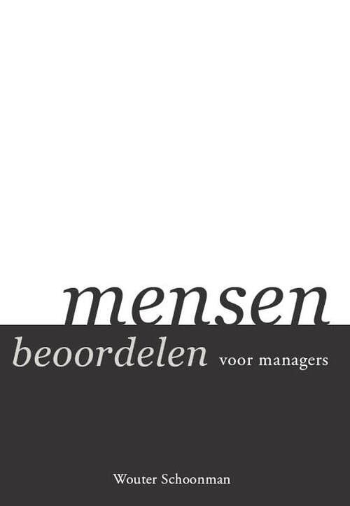 Foto van Mensen beoordelen voor managers - wouter schoonman - ebook (9789491203060)