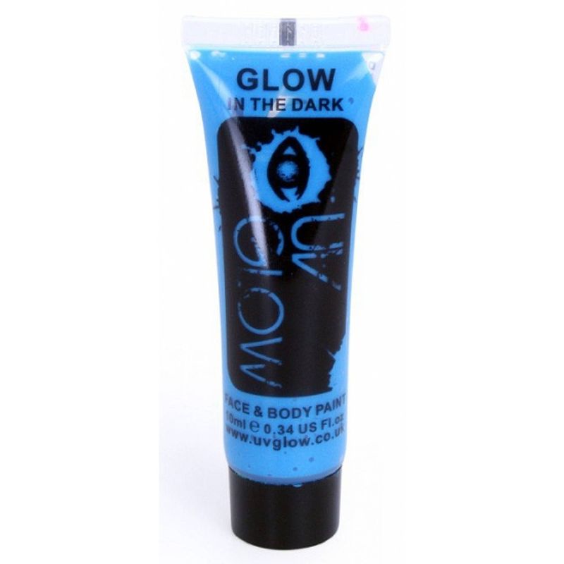 Foto van Blauwe glow in the dark schmink - schmink