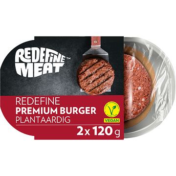 Foto van Redefine premium burger, 2 stuks, 240 g, diepvries bij jumbo