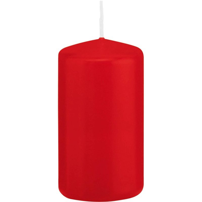 Foto van 1x kaarsen rood 6 x 12 cm 40 branduren sfeerkaarsen - stompkaarsen