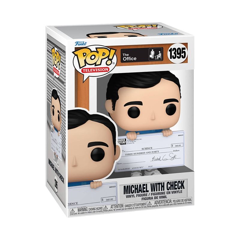 Foto van Pop television: the office - michael with check - funko pop #1395