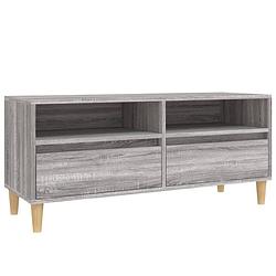 Foto van Vidaxl tv-meubel 100x34,5x44,5 cm bewerkt hout grijs sonoma eikenkleur