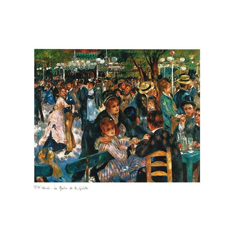 Foto van Auguste renoir - le moulin de la galette kunstdruk 70x50cm