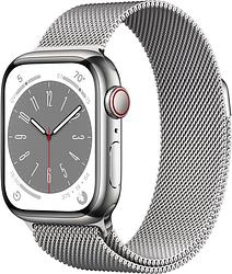 Foto van Apple watch series 8 4g 41mm zilver rvs milanese polsband