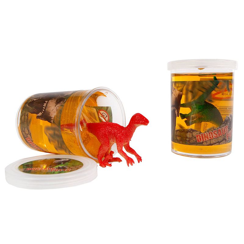 Foto van Dinoworld putty met dinosaurus junior 7,5 cm siliconen rood