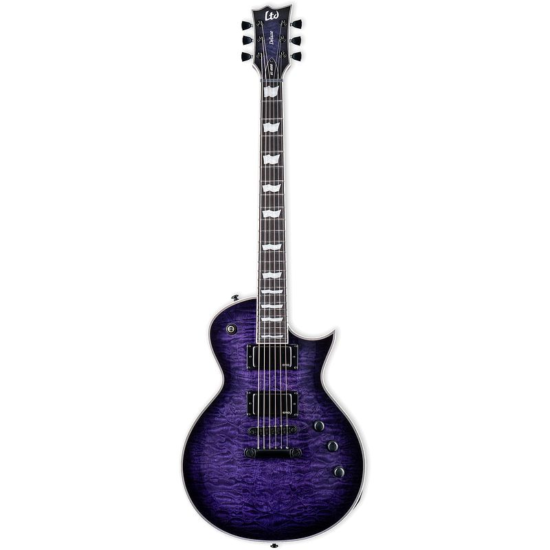 Foto van Esp ltd deluxe ec-1000qm see thru purple sunburst