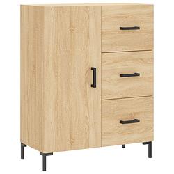 Foto van Vidaxl dressoir 69,5x34x90 cm bewerkt hout sonoma eikenkleurig