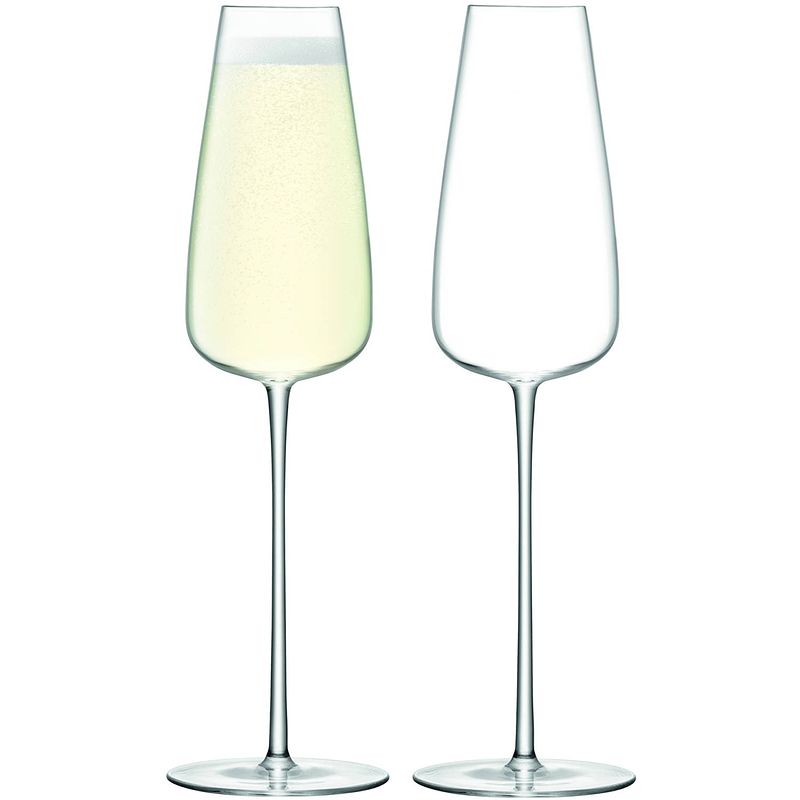 Foto van L.s.a. champagneglazen 330 ml glas transparant 2 stuks