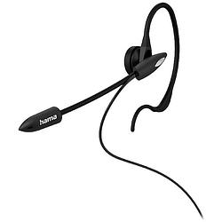 Foto van Hama in-ear-headset in ear headset kabel telefoon mono zwart volumeregeling, microfoon uitschakelbaar (mute)