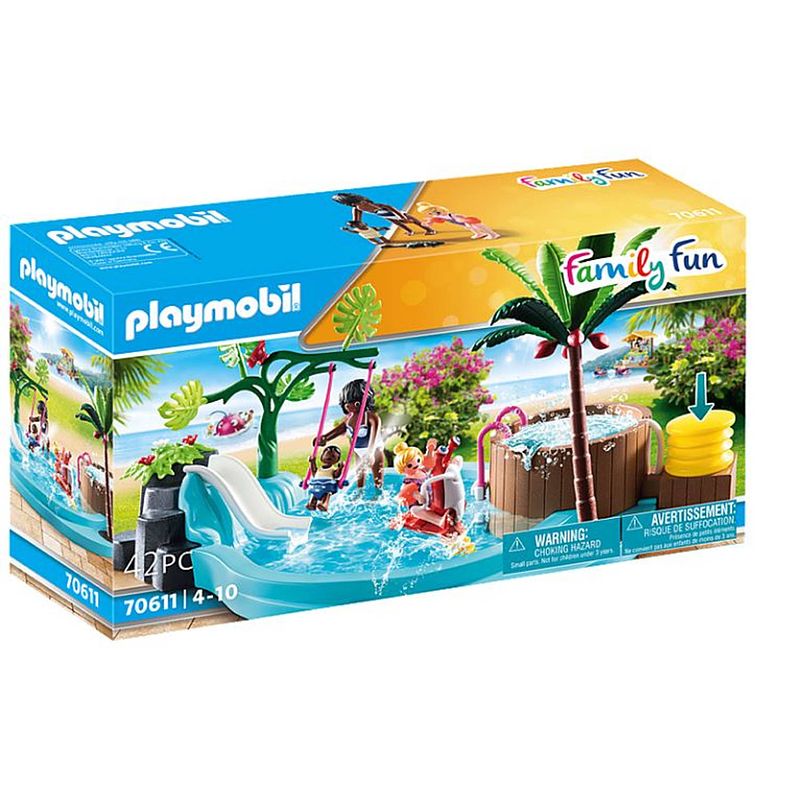 Foto van Playmobil family fun - kinderzwembad met whirlpool (70611)