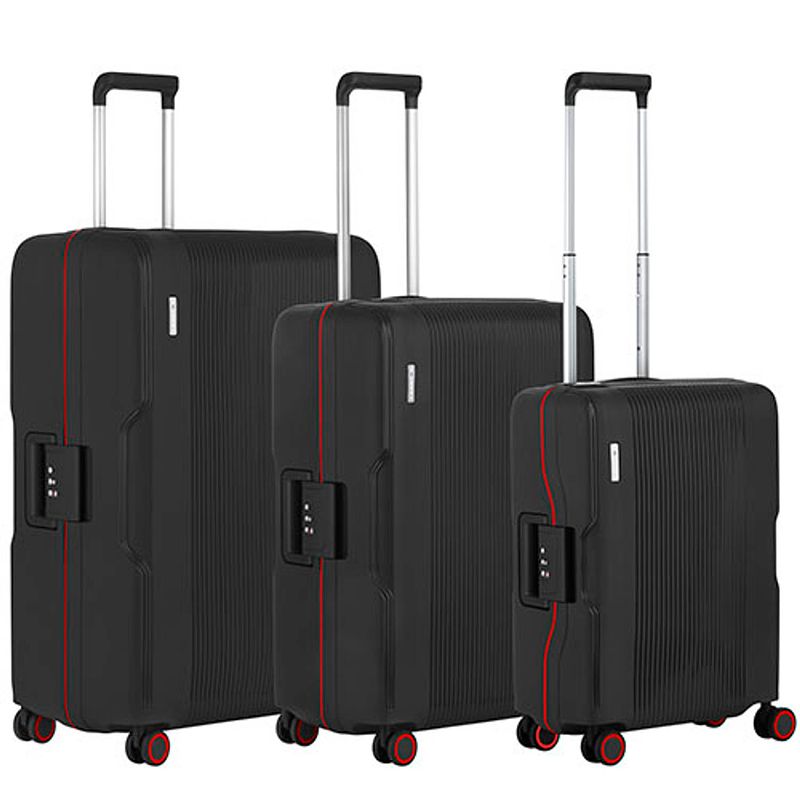 Foto van Carryon protector luxe kofferset - tsa koffers met 4-delige packer set - kliksloten - ultralicht - zwart