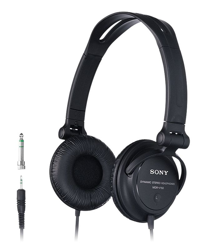 Foto van Sony mdr-v150 hoofdtelefoon zwart