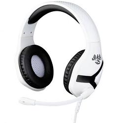 Foto van Konix nemesis ps5 headset over ear headset kabel gamen stereo zwart/wit volumeregeling