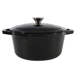 Foto van Cookinglife braadpan cast iron gietijzer zwart ø 21 cm / 3.5 liter