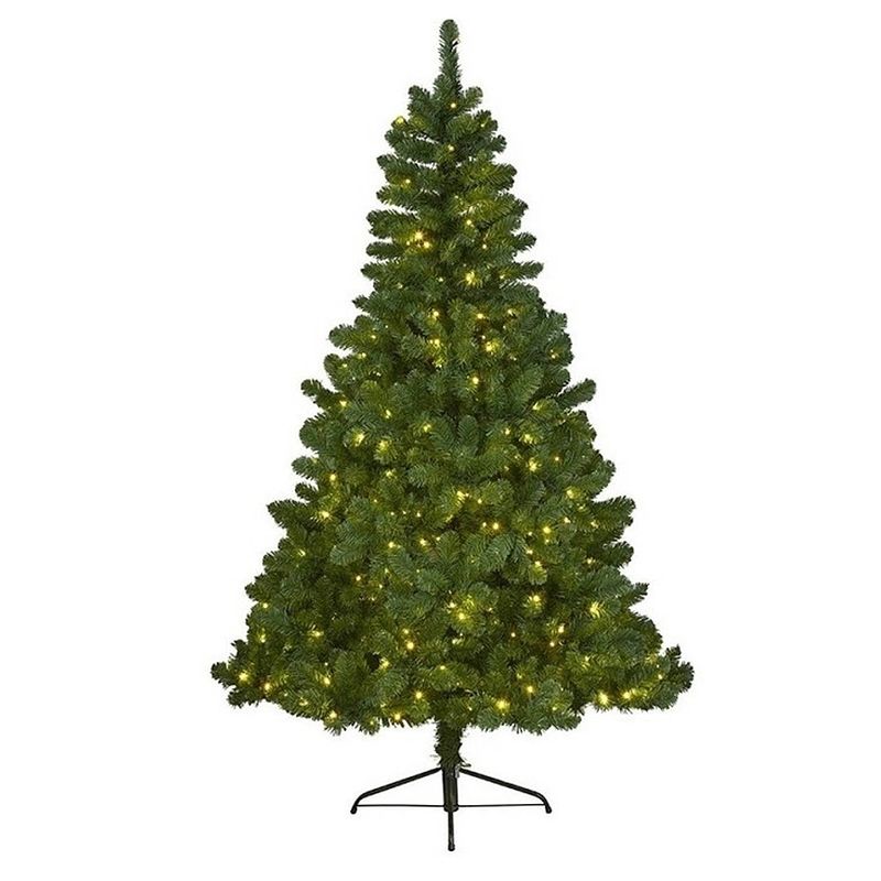 Foto van Kunst kerstboom imperial pine met verlichting 180 cm