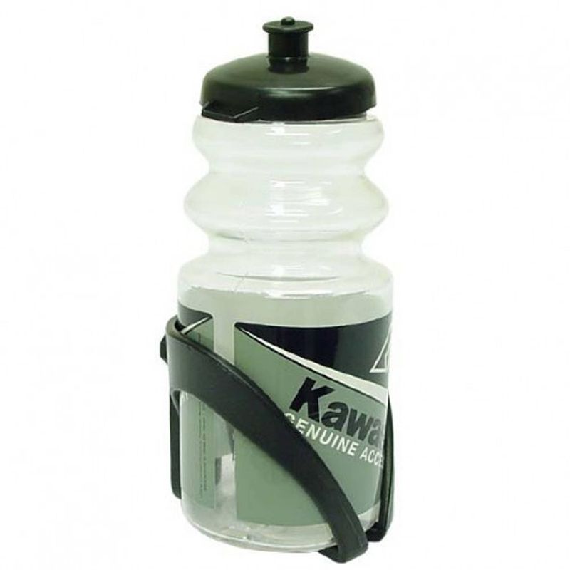 Foto van Bidon met houder kawasaki mrx 330 ml pvc zilver/zwart