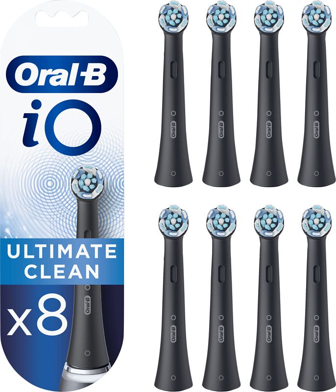 Foto van Oral-b io ultimate clean zwart met kleurindicator (8 stuks)