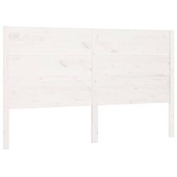 Foto van The living store houten hoofdeinde - hoofdbord - 146 x 4 x 100 cm - wit - grenenhout