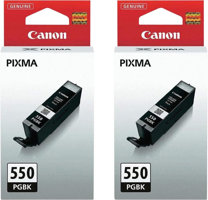 Foto van Canon pgi-550 cartridges pigmentzwart duo pack
